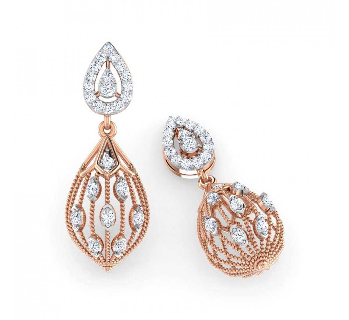 Crest Diamond Jhumkas