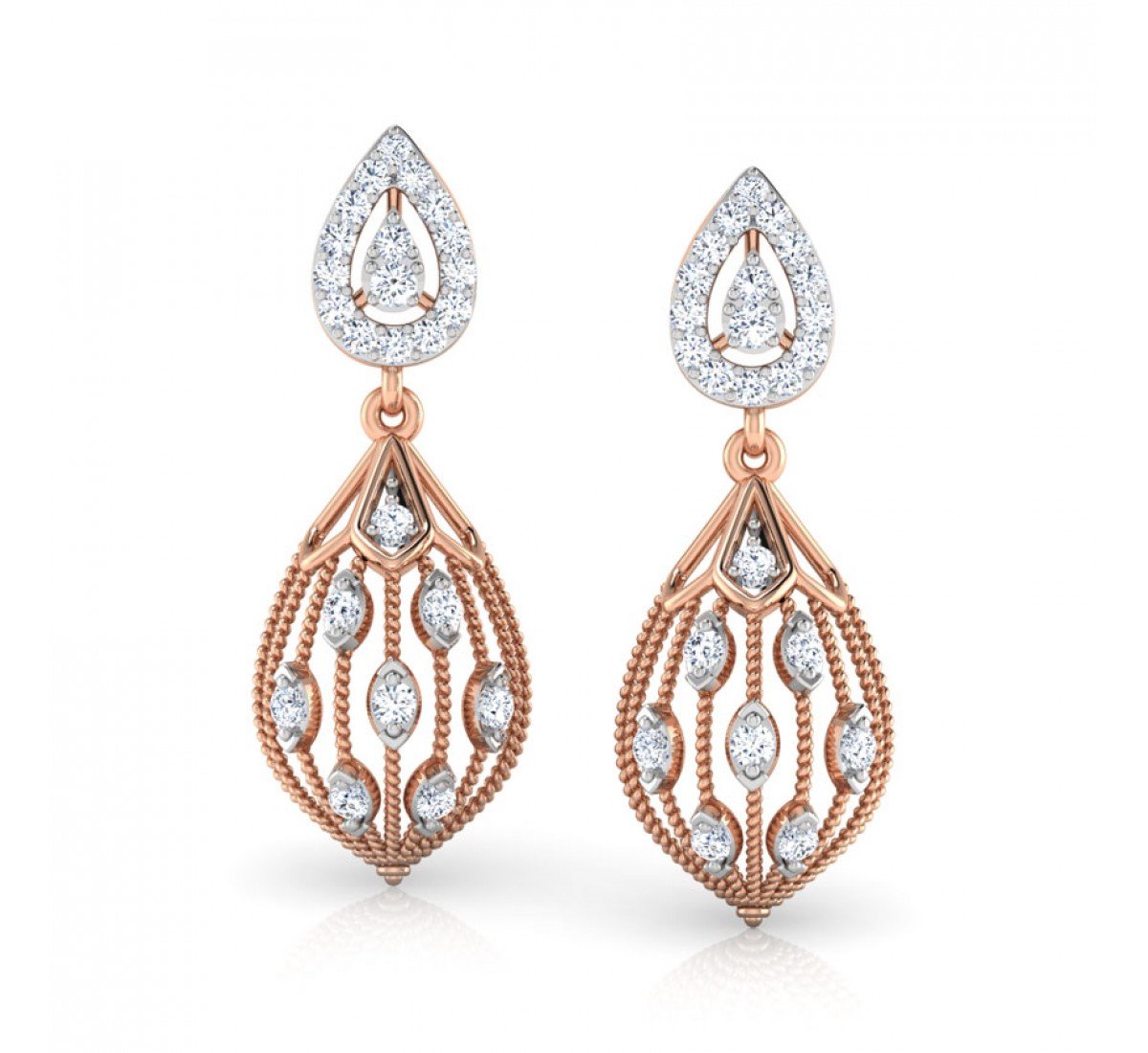 Crest Diamond Jhumkas