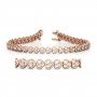 Twine Logy Cross Diamond Bracelet