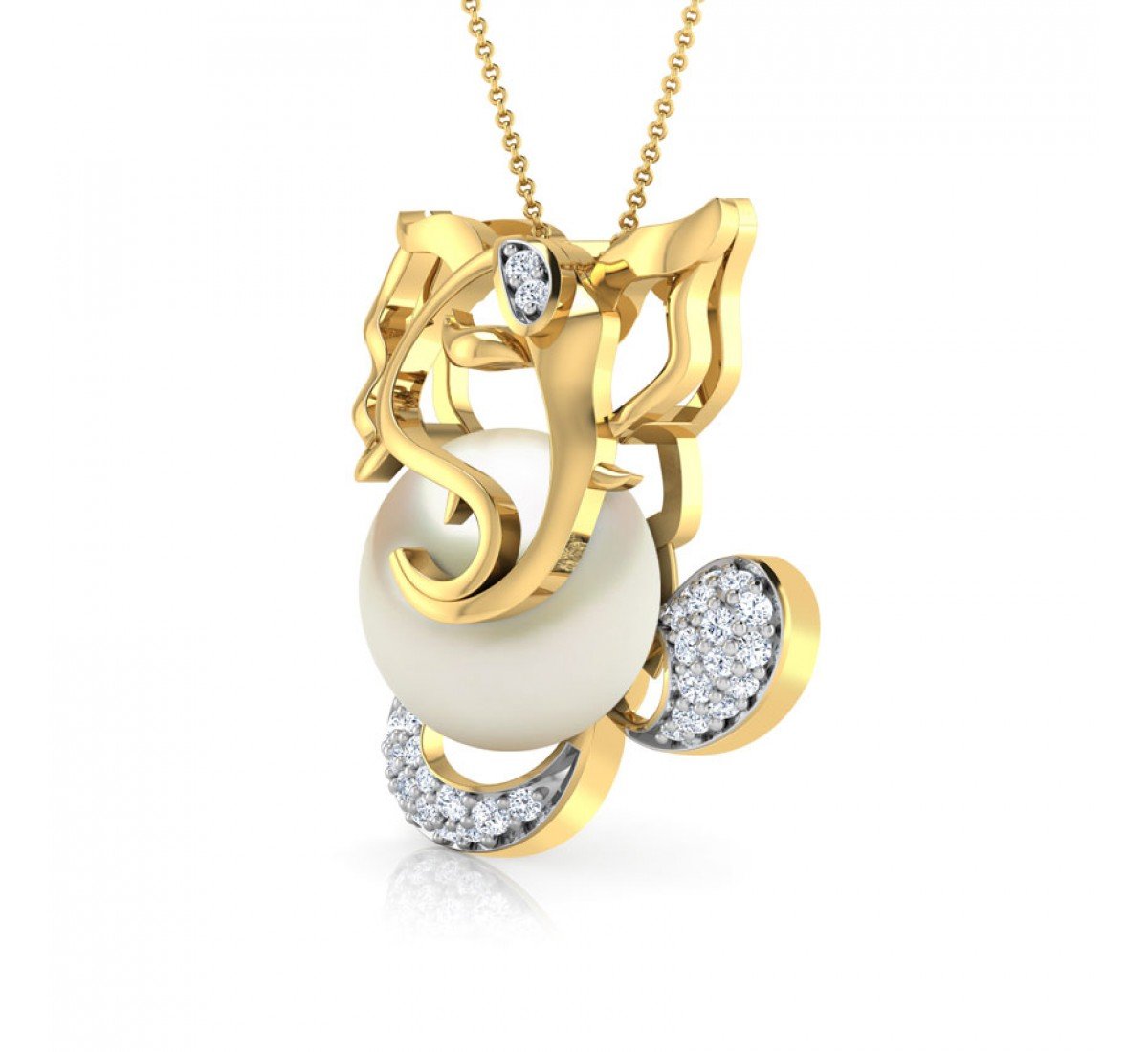 Ganesh Ekdant Diamond Pendant