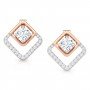 Leverage Solitaire Diamond Earrings