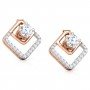 Leverage Solitaire Diamond Earrings