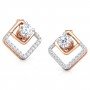 Leverage Solitaire Diamond Earrings