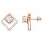 Leverage Solitaire Diamond Earrings