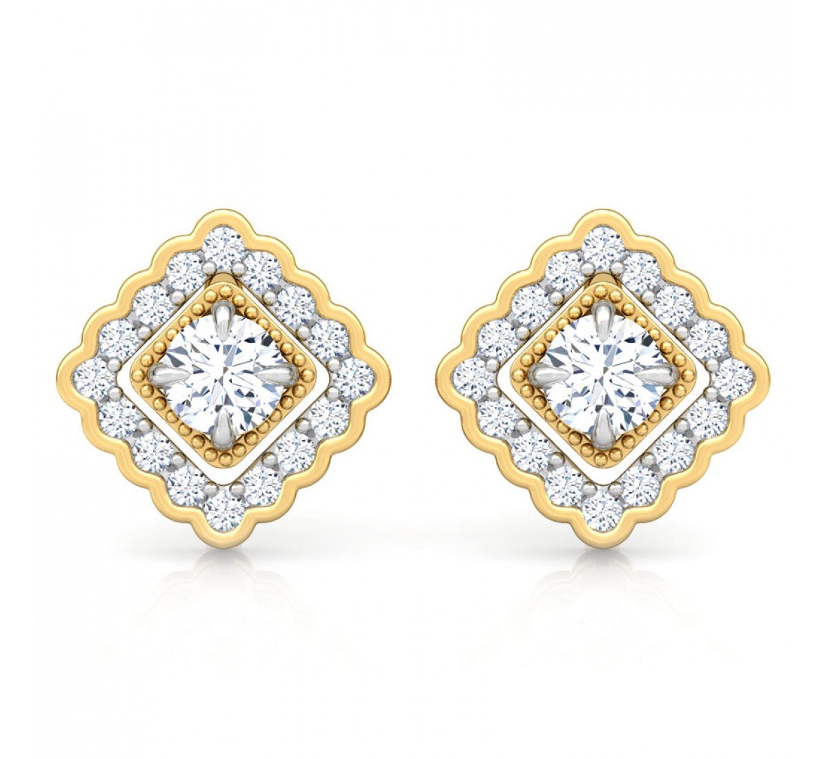 Flick Solitaire Diamond Earrings