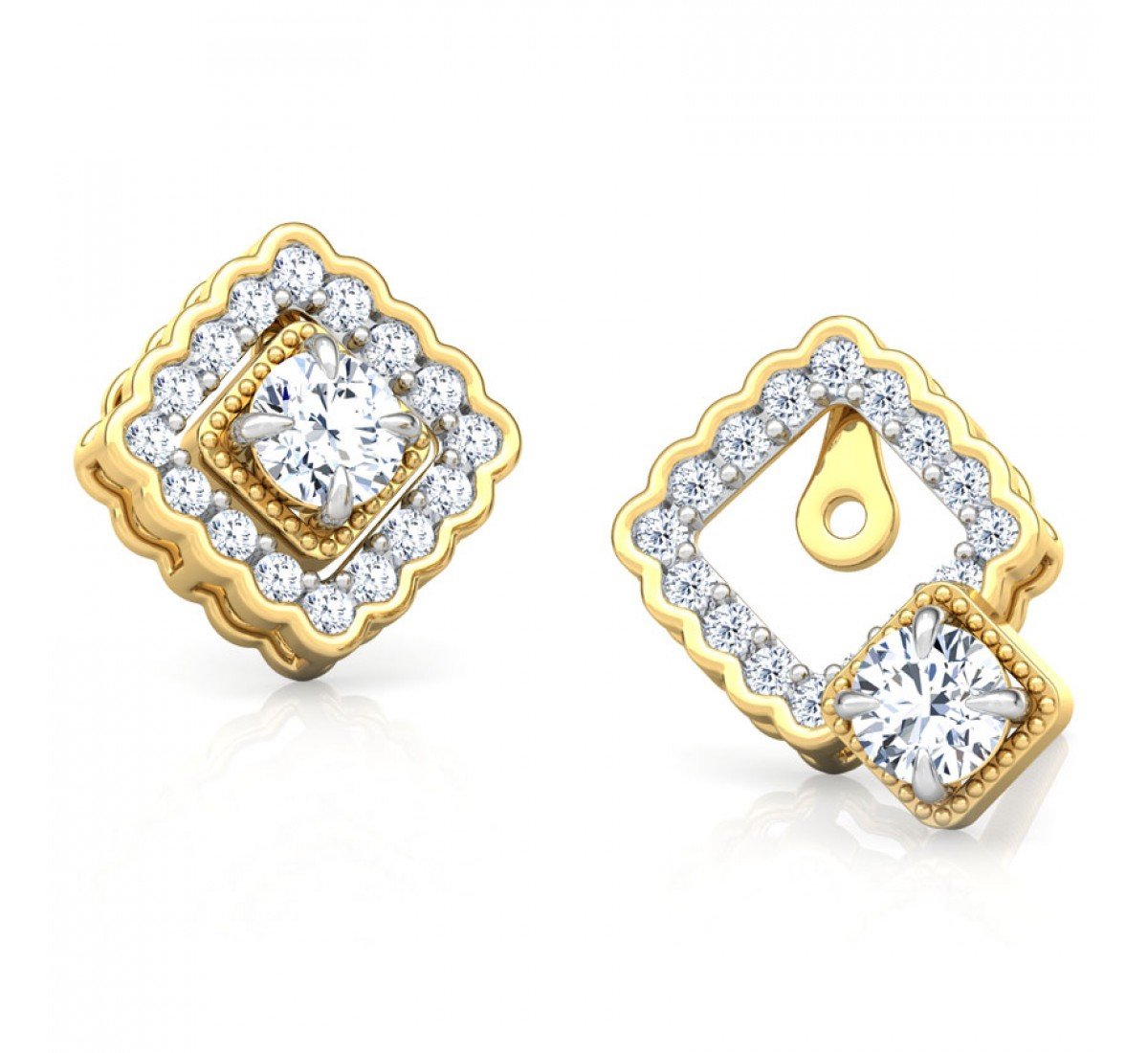 Flick Solitaire Diamond Earrings