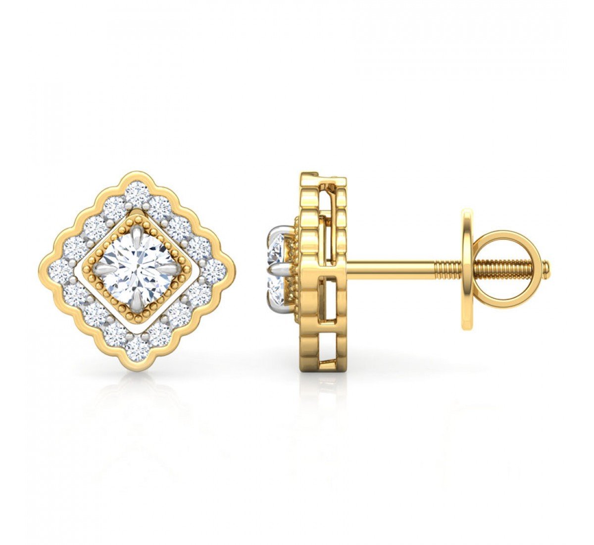 Flick Solitaire Diamond Earrings