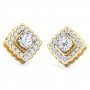 Flick Solitaire Diamond Earrings