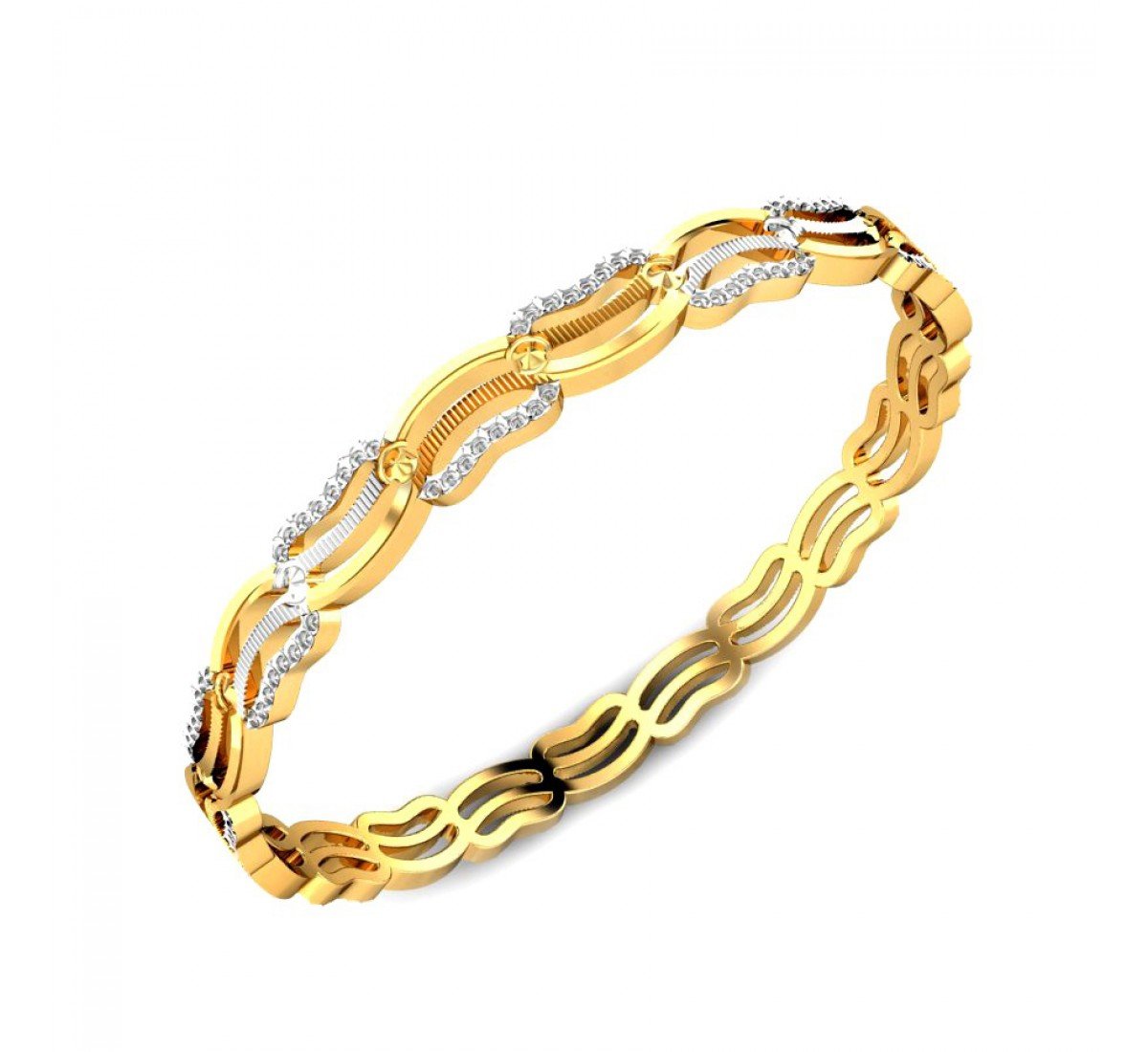 Adorn Chiselled Gold Bangles