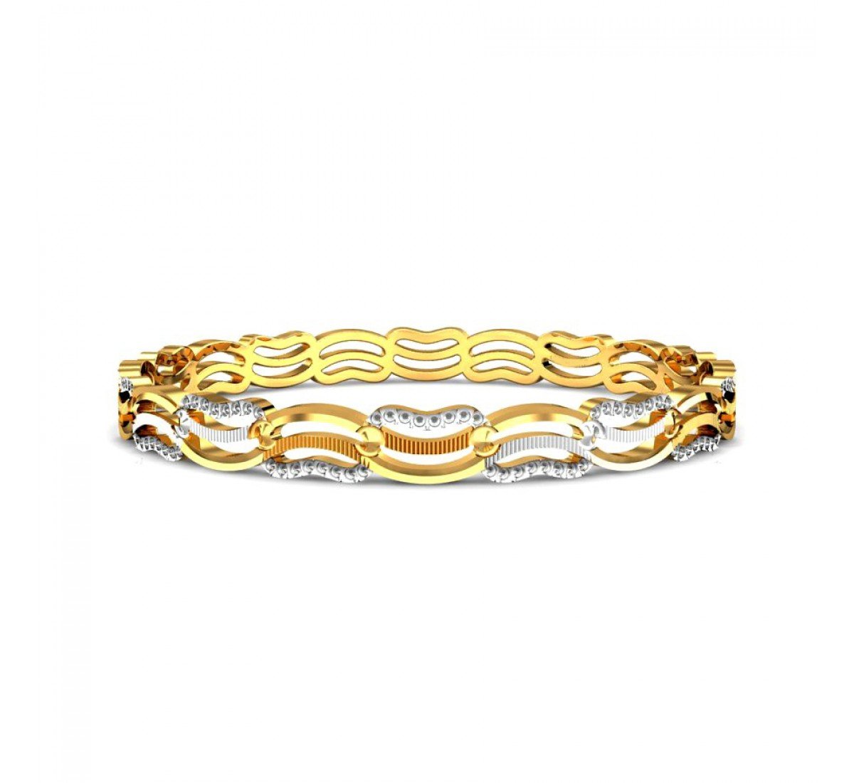 Adorn Chiselled Gold Bangles