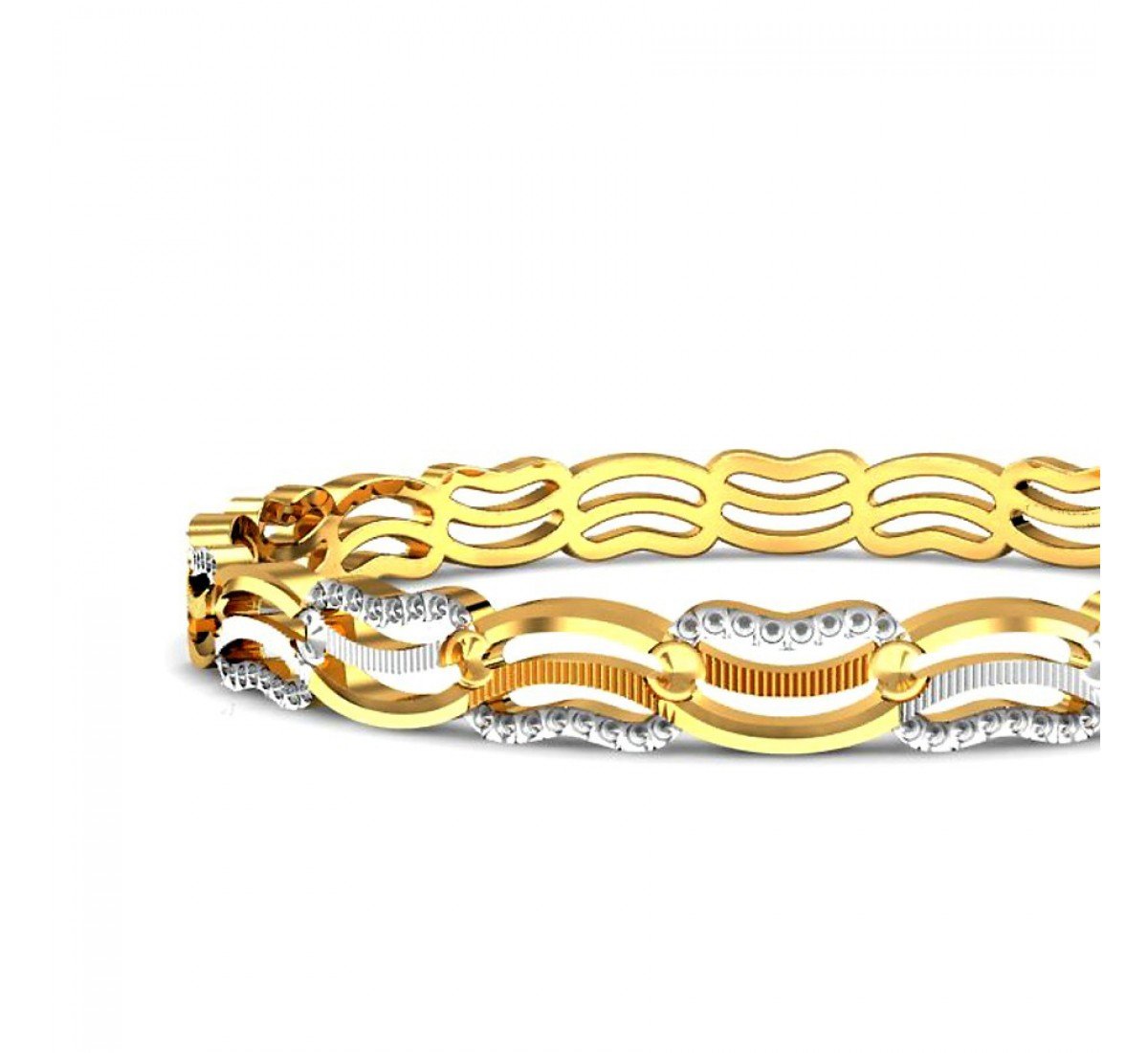 Adorn Chiselled Gold Bangles