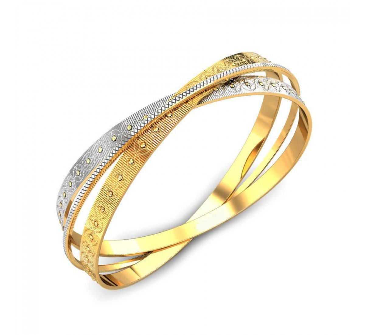 Echo Cutout Gold Bangles