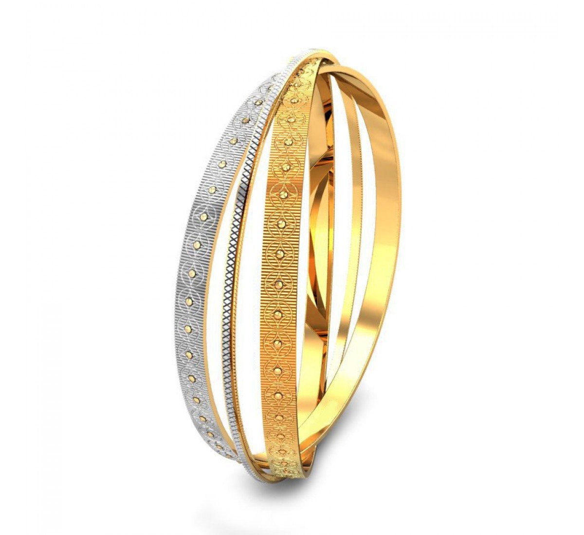 Echo Cutout Gold Bangles