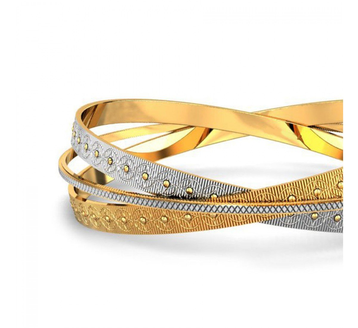 Echo Cutout Gold Bangles