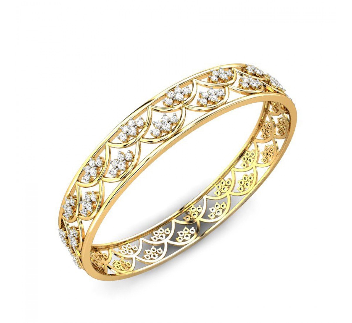 Zina Illusion Gold Bangles