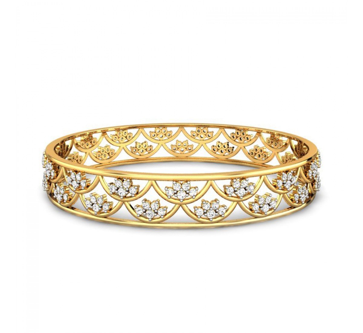 Zina Illusion Gold Bangles