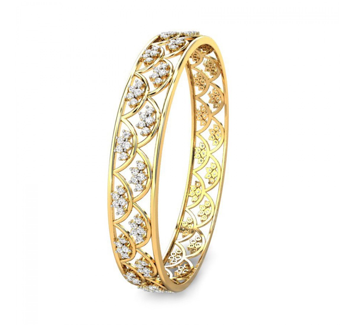 Zina Illusion Gold Bangles