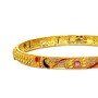 Vivid Petals Gold Bangles