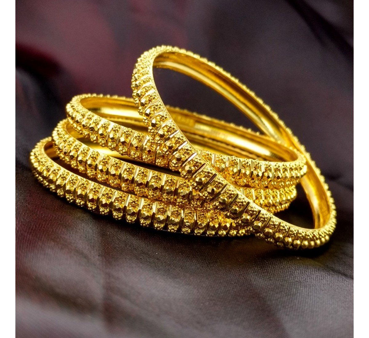 Debonair Serpe Gold Bangles