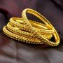 Debonair Serpe Gold Bangles