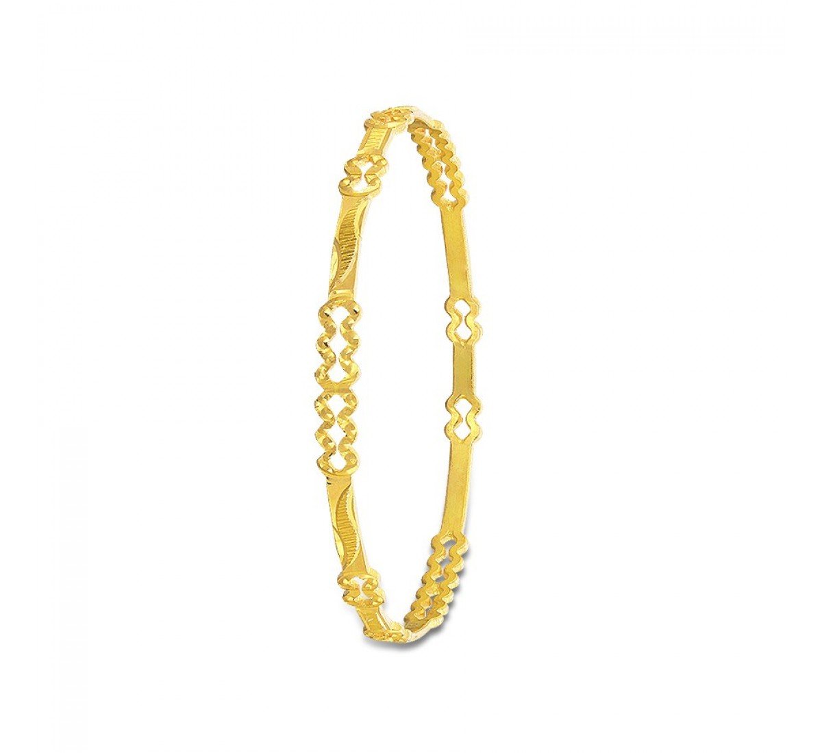 Joice Chevron Gold Bangles