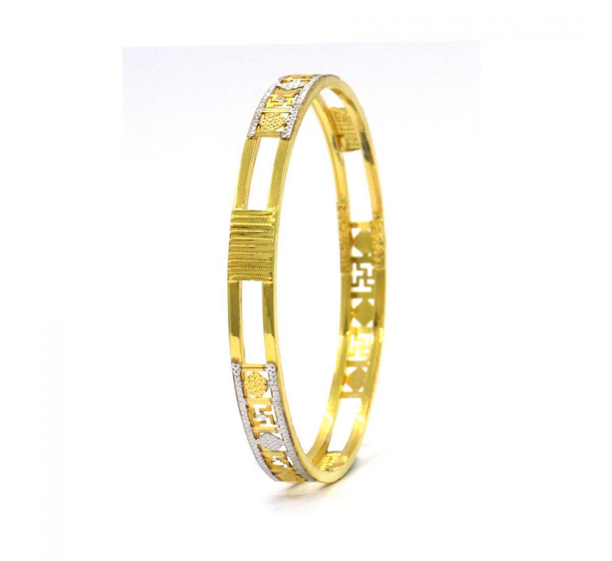 Edgy Hypnotic Gold Bangles