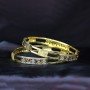 Edgy Hypnotic Gold Bangles