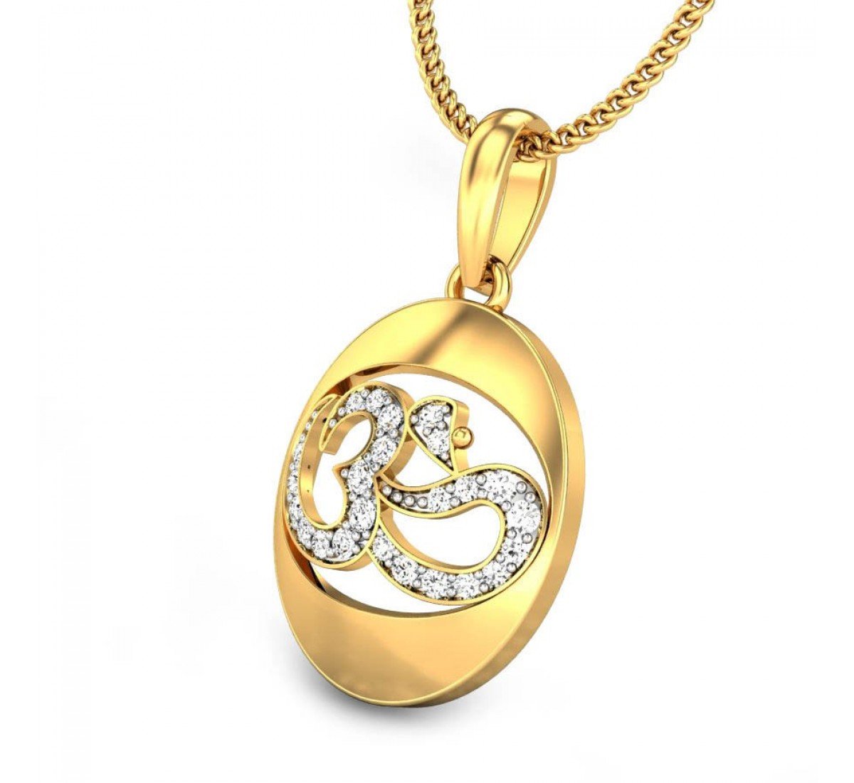 Vishdhar Om Diamond Pendant