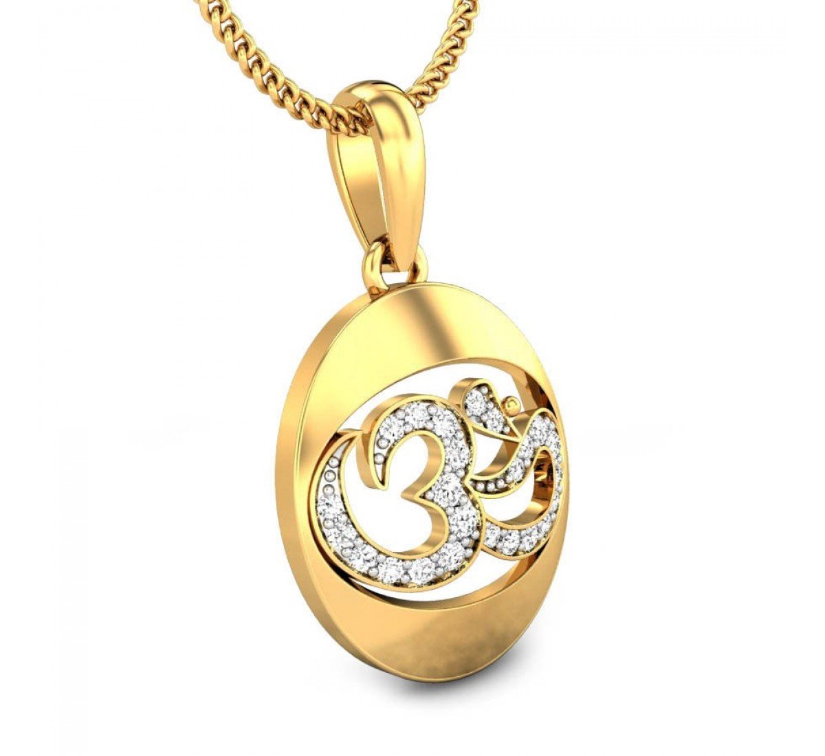 Vishdhar Om Diamond Pendant