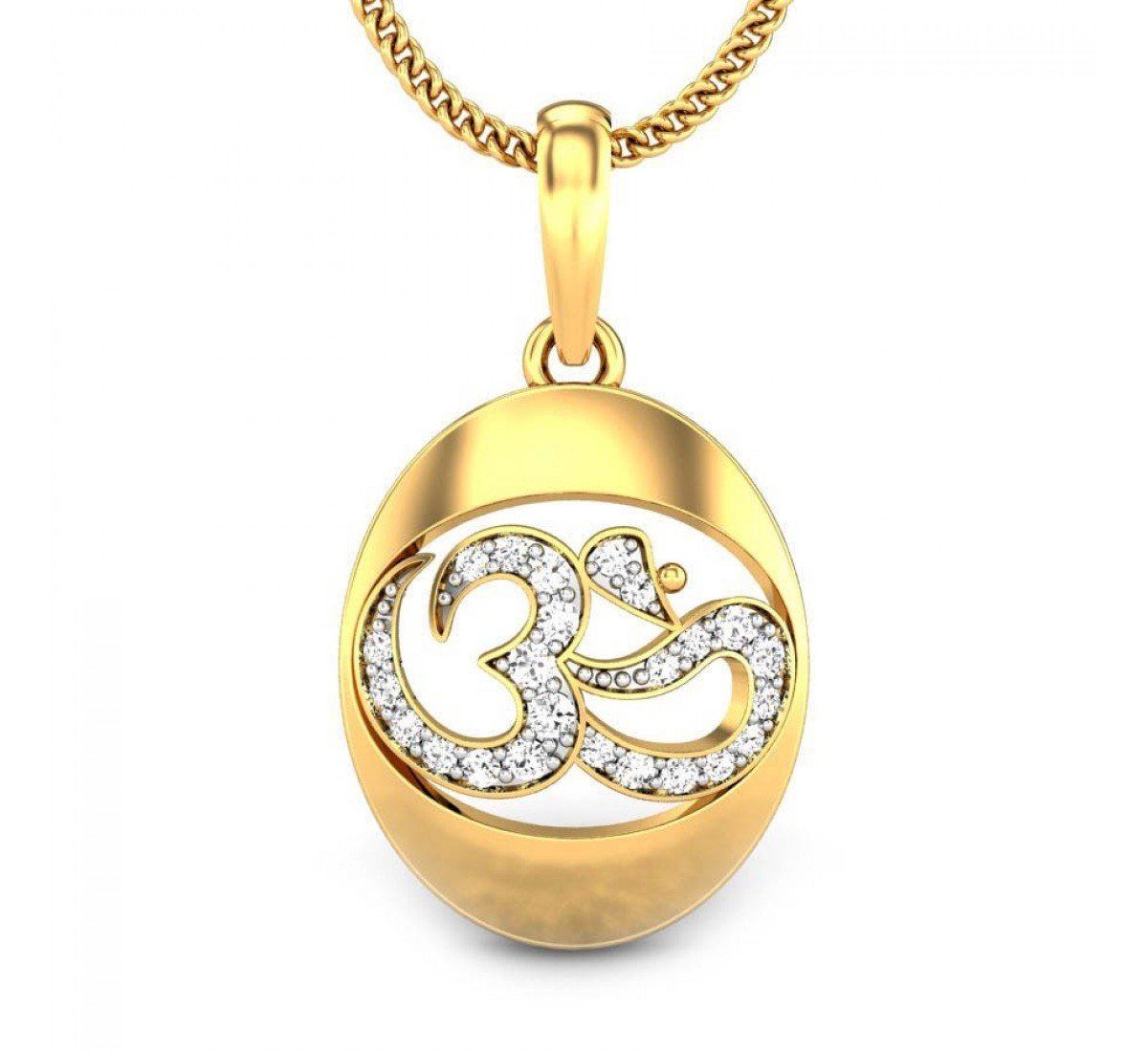 Vishdhar Om Diamond Pendant