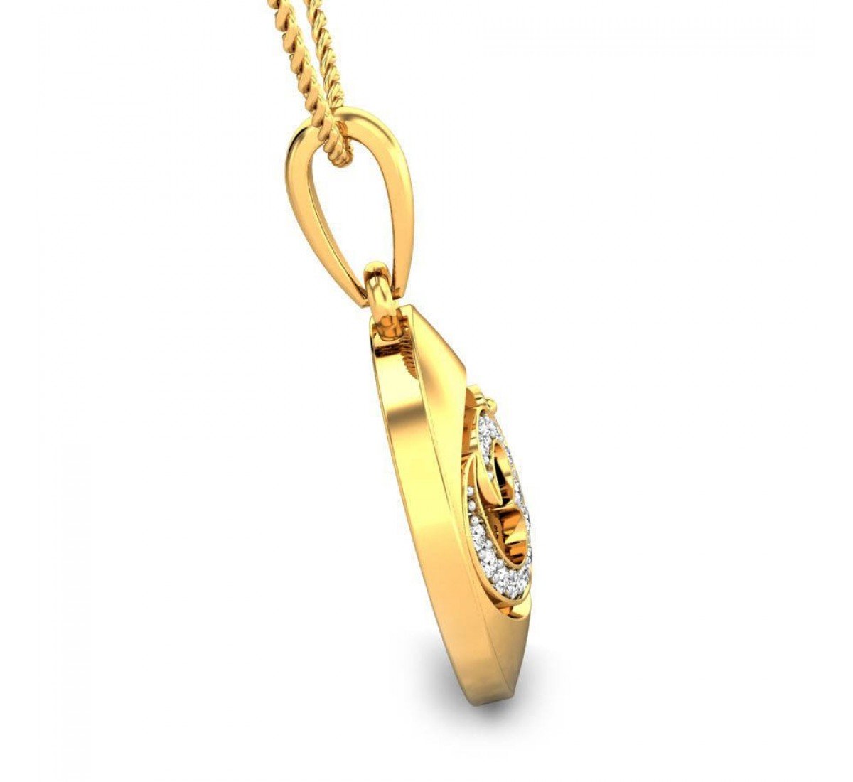 Vishdhar Om Diamond Pendant