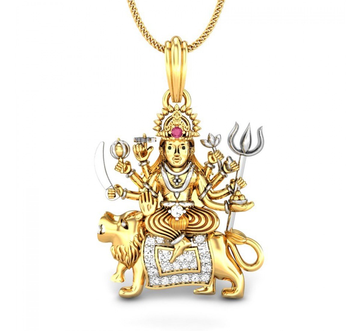 Maa Bhavani Diamond Pendant