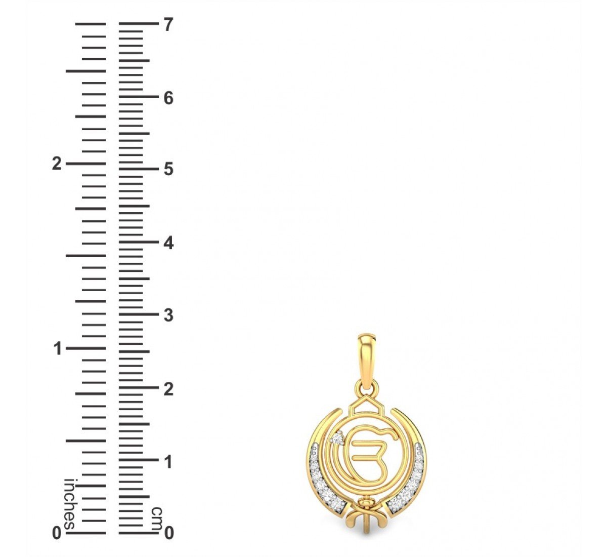 Sikhism Khanda Diamond Pendant