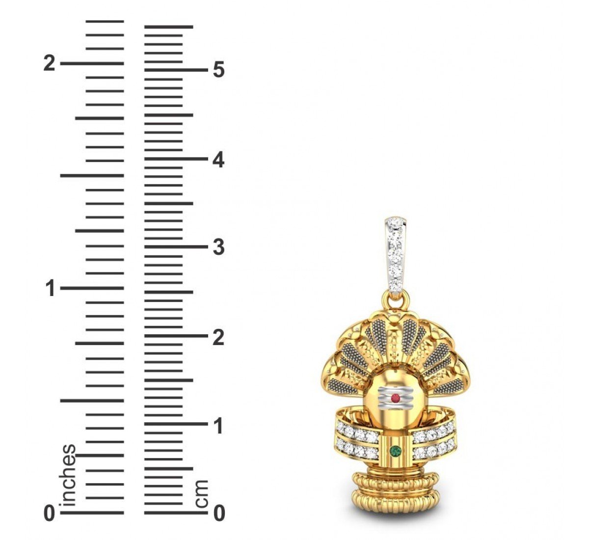 Nageshwar Shiv Diamond Pendant