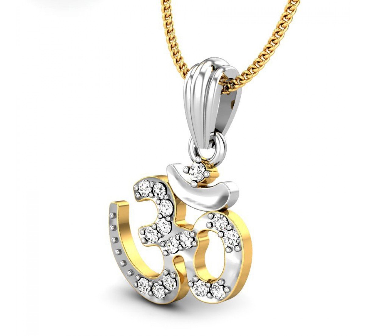 Om Namah Diamond Pendant