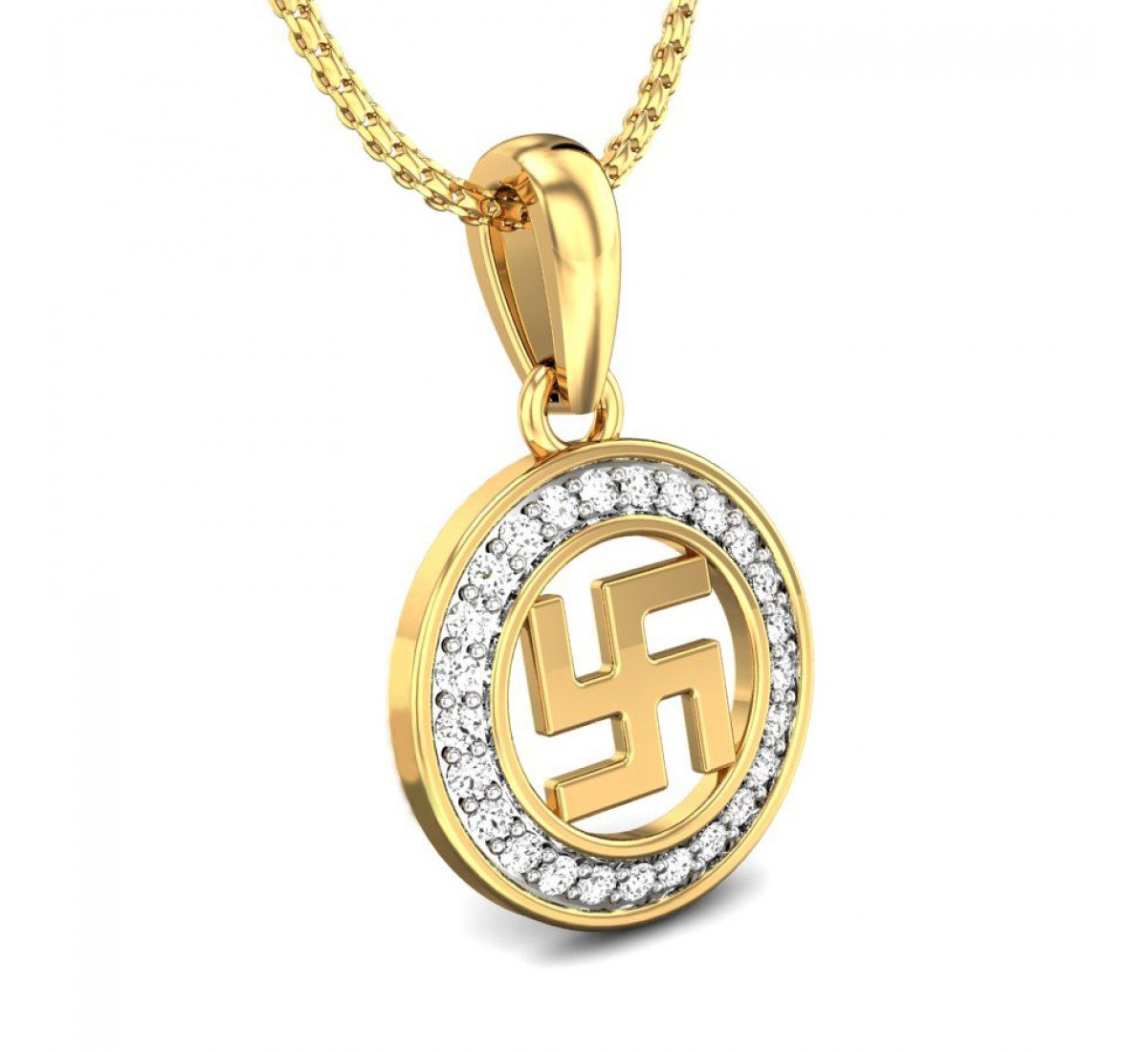 Swastika Grace Diamond Pendant