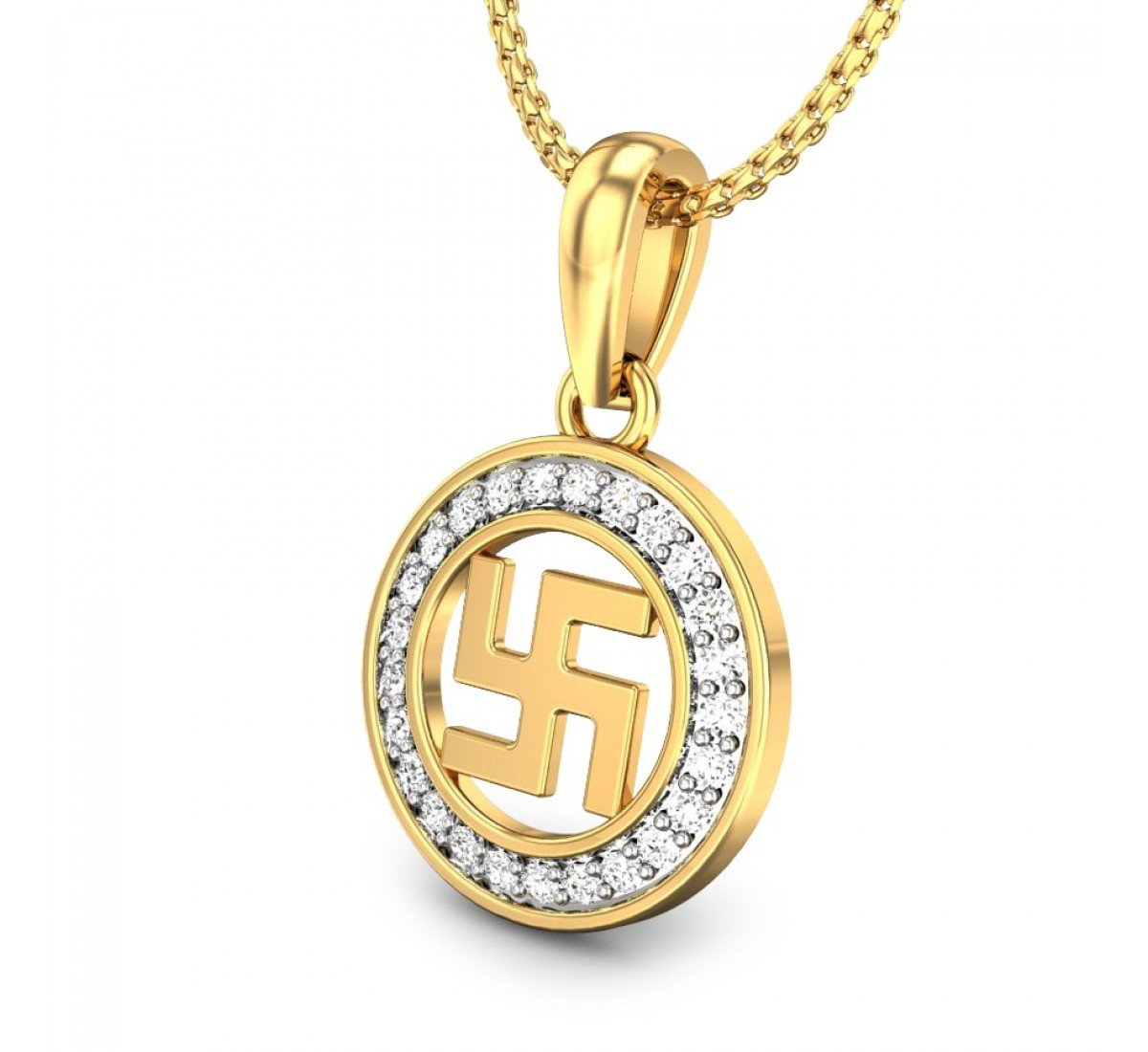 Swastika Grace Diamond Pendant