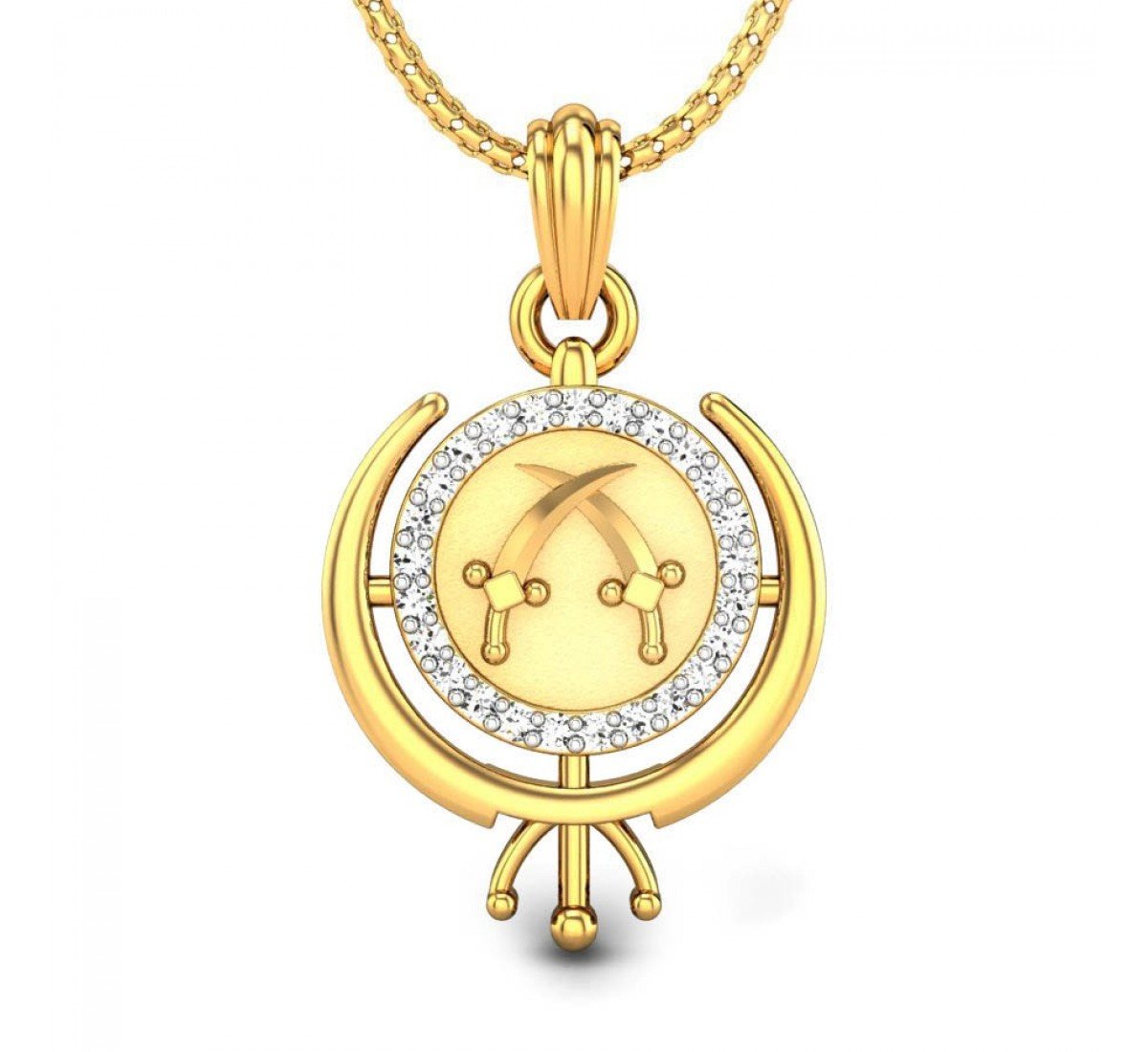 Radiance Khanda Diamond Pendant