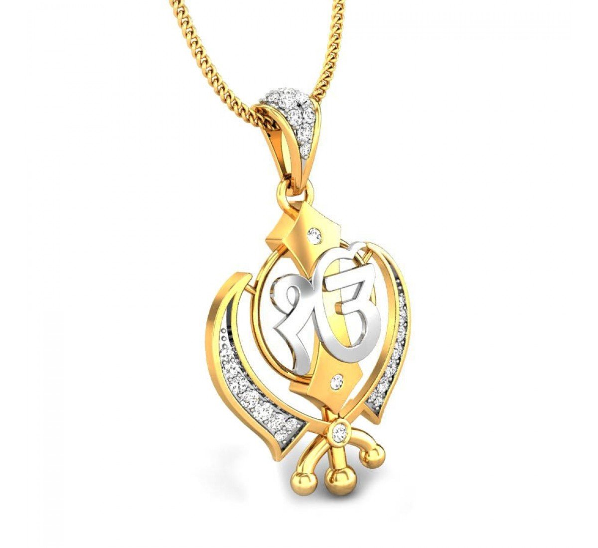 Diamond Khalsa Insignia Pendant