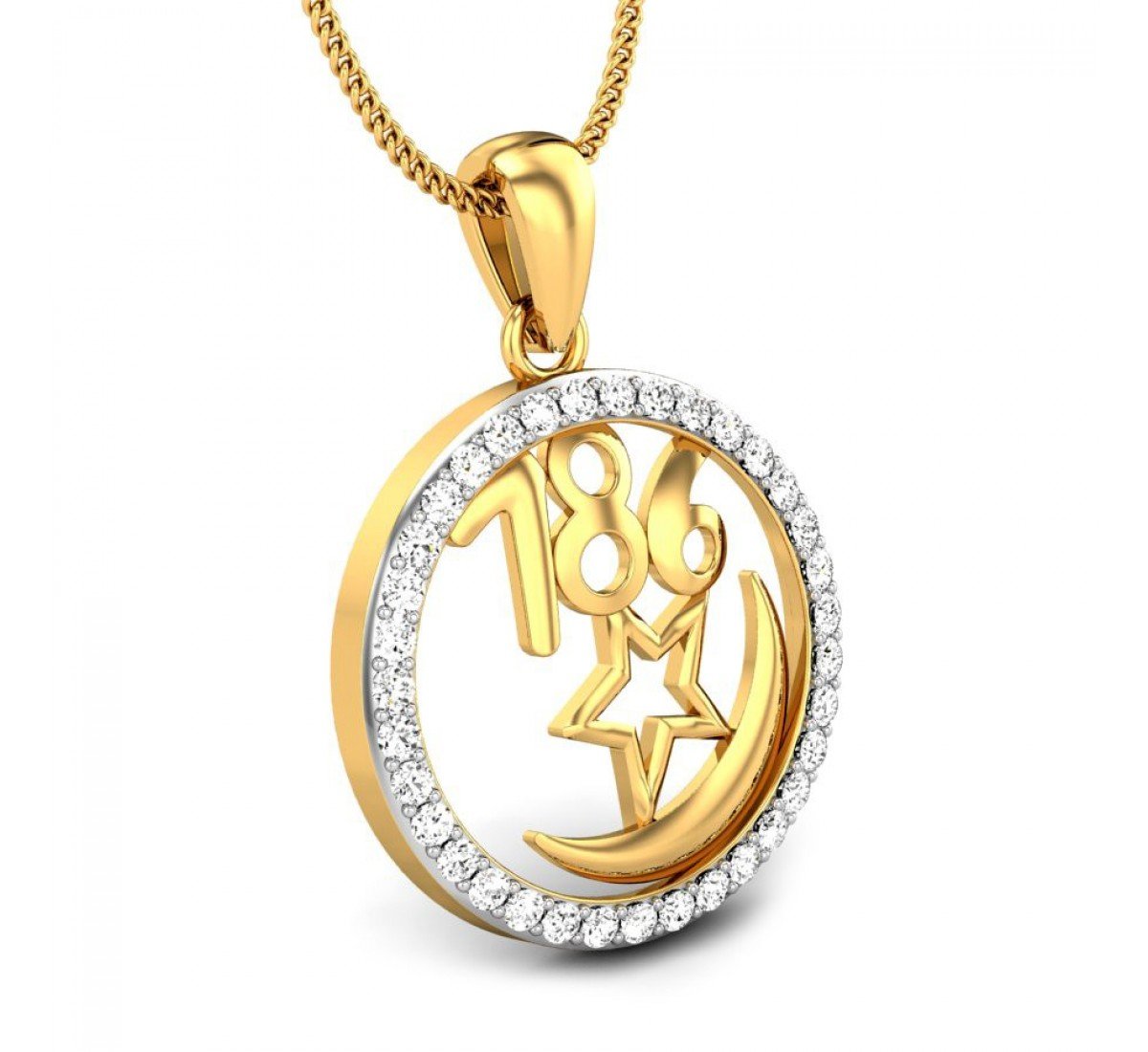 Divine 786 Diamond Pendant