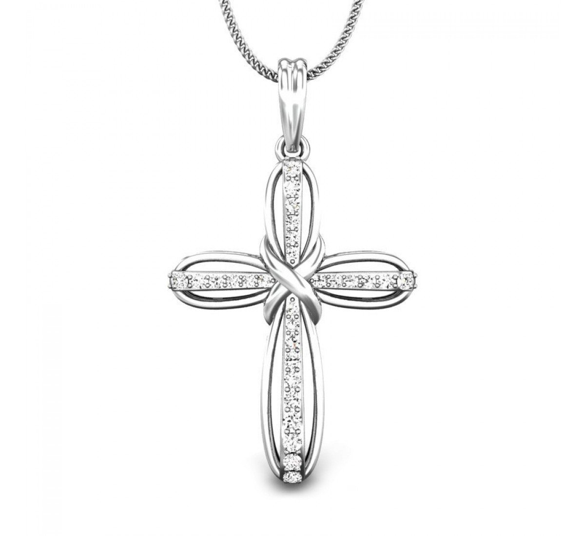 Divine Cross Essence Diamond Pendant