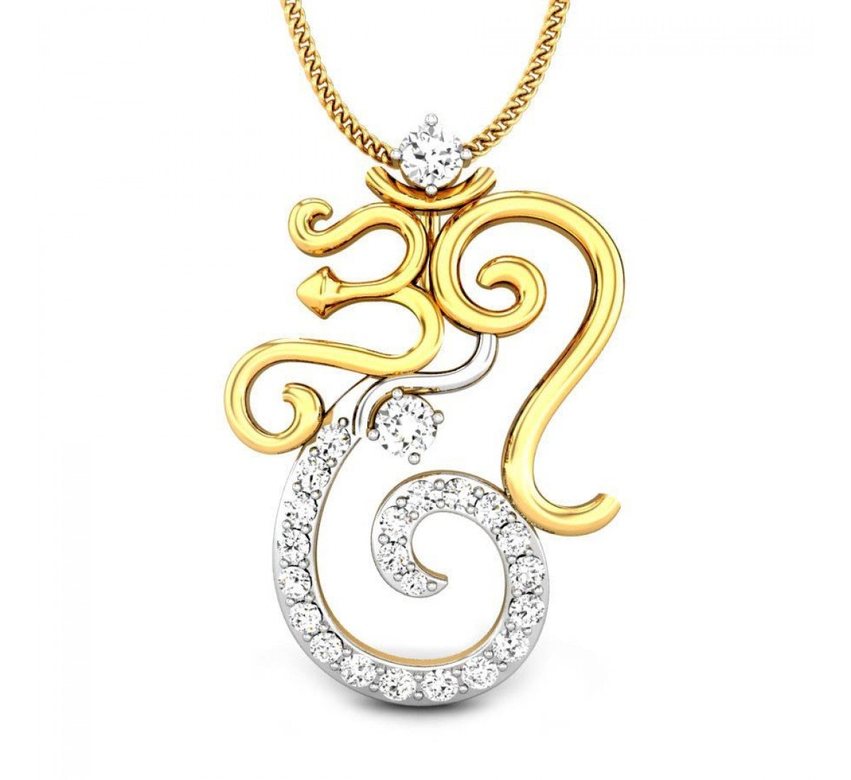 OM Buddhinath Diamond Pendant