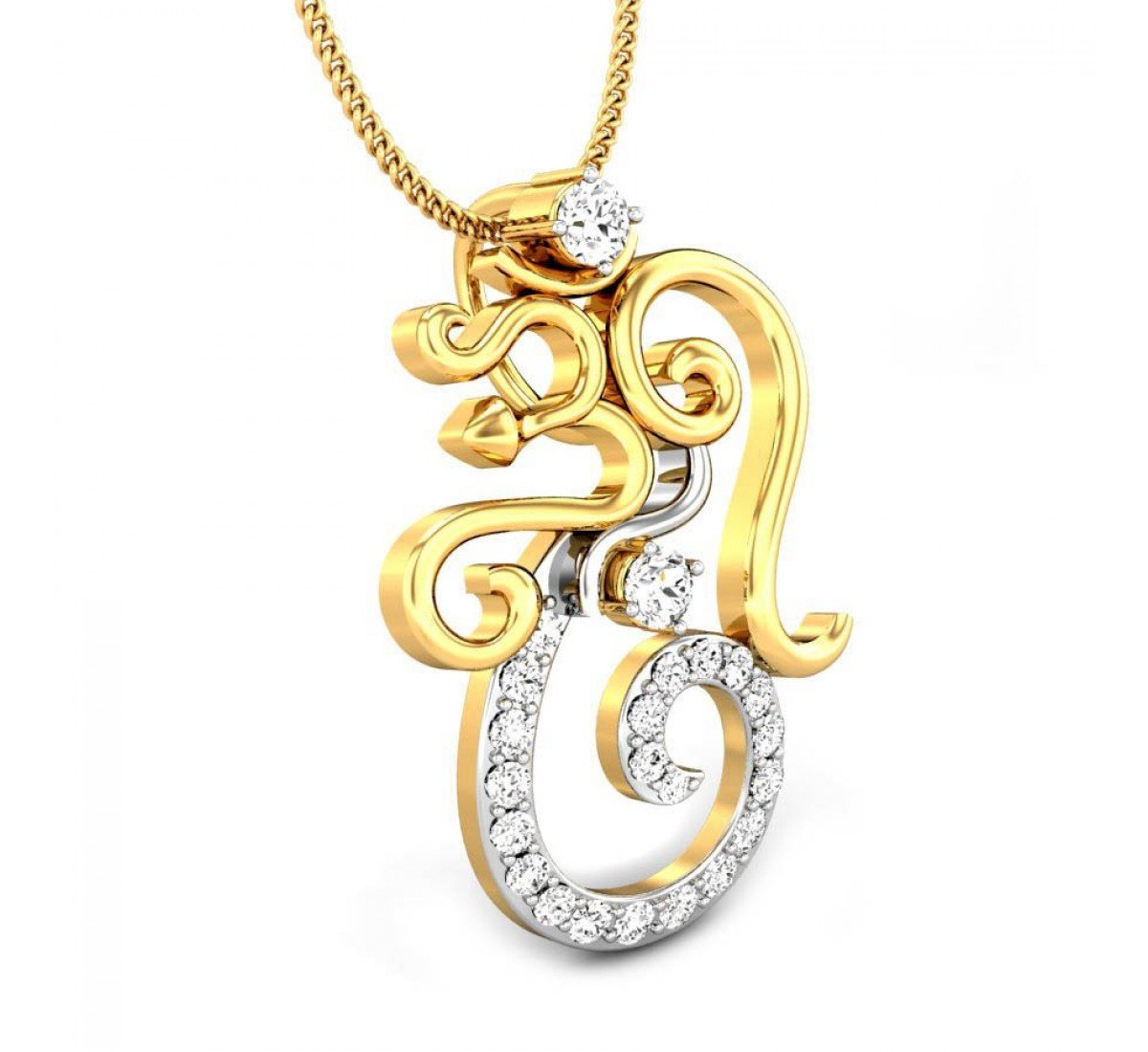 OM Buddhinath Diamond Pendant