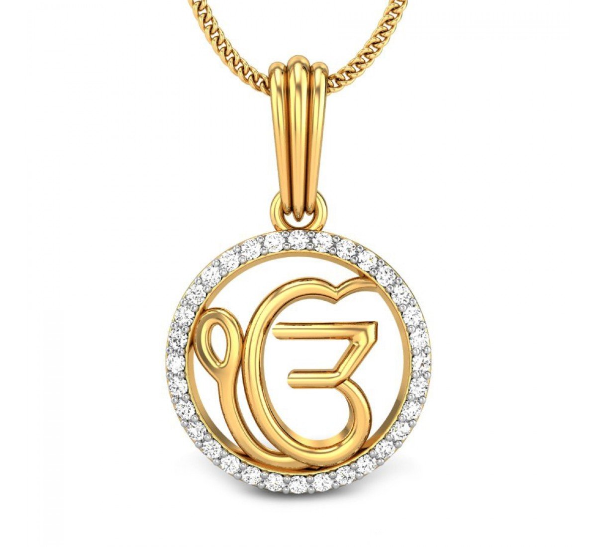 Ek Onkar Divine Diamond Pendant