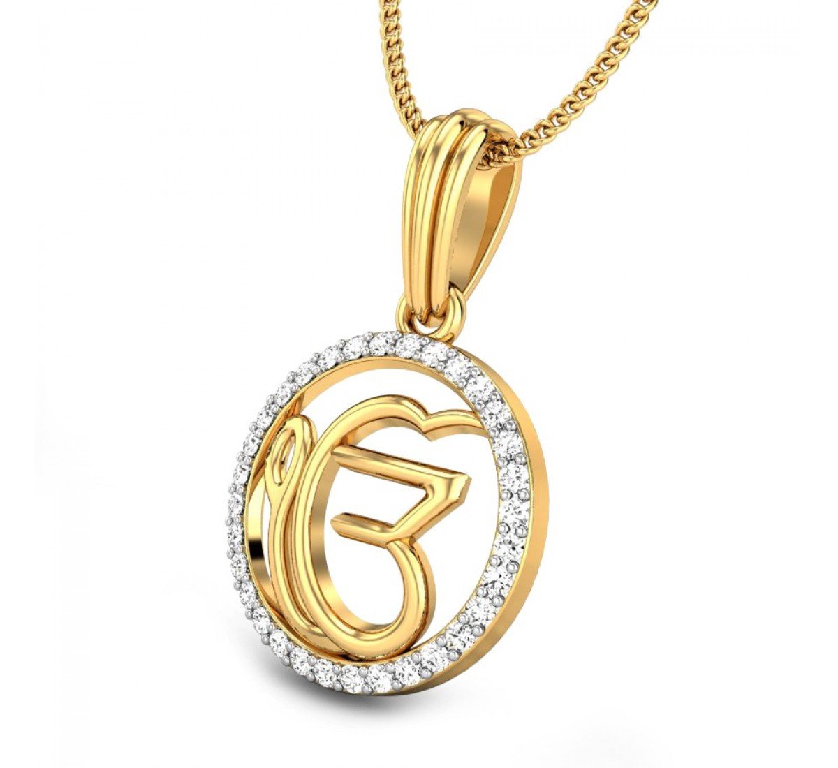 Ek Onkar Divine Diamond Pendant