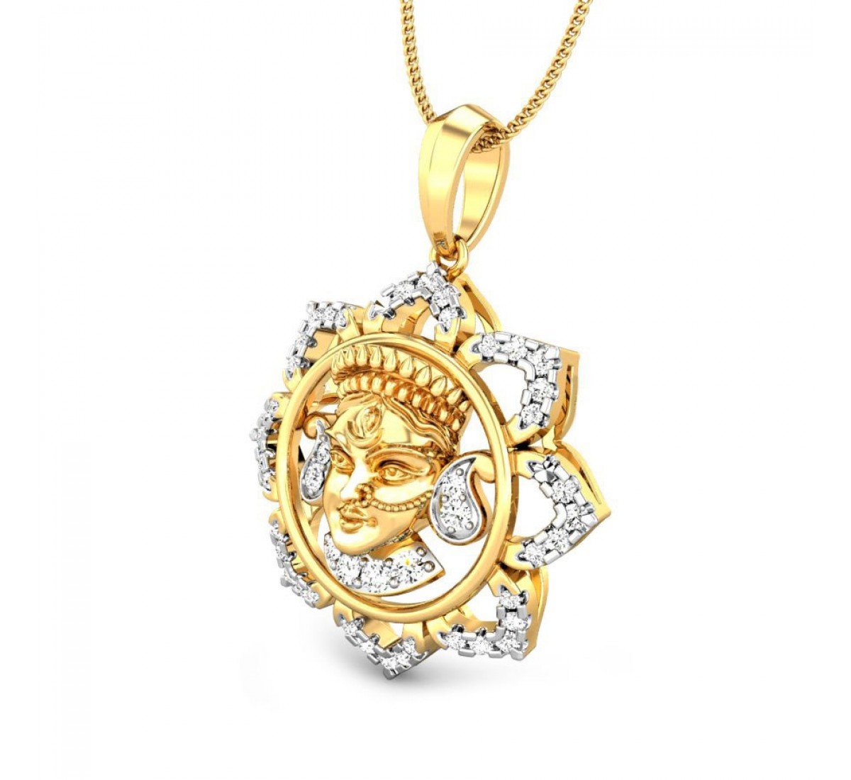 Durga Maa Diamond Pendant