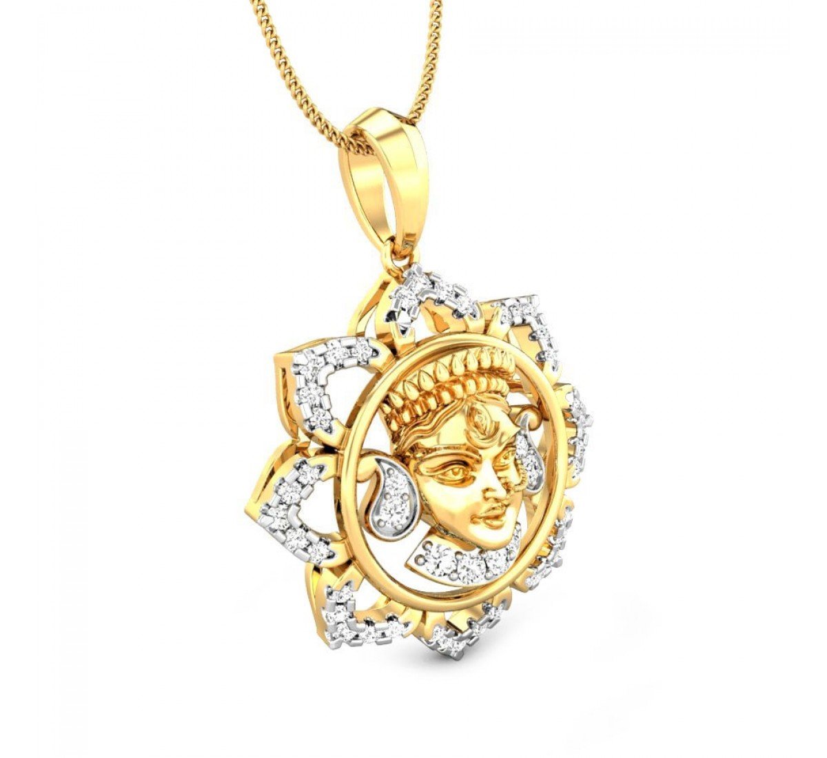 Durga Maa Diamond Pendant