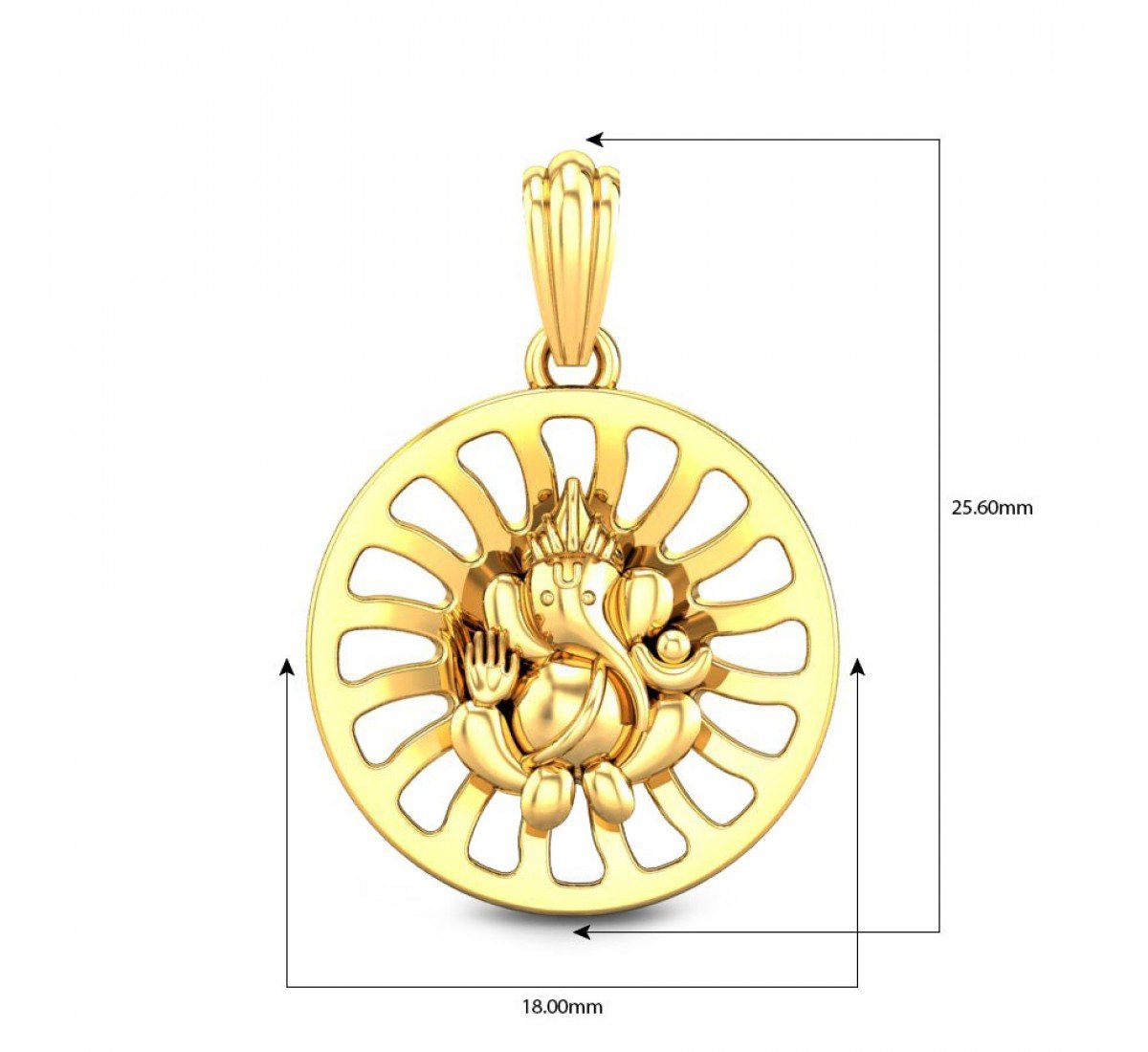 Siddhidata Ganu Gold Pendant