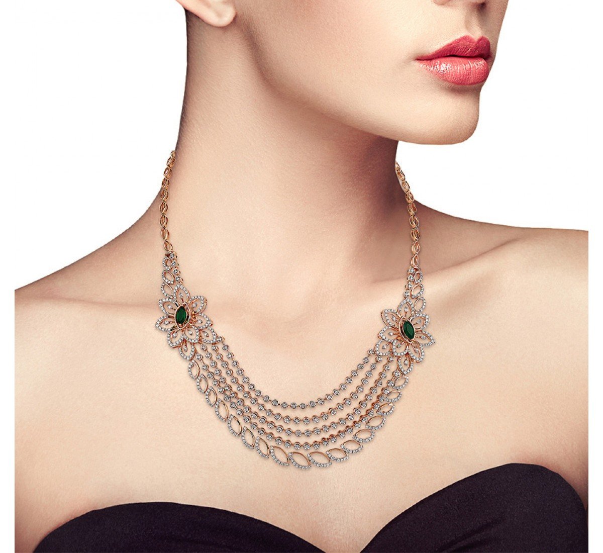 Ellipse Diamond Necklace