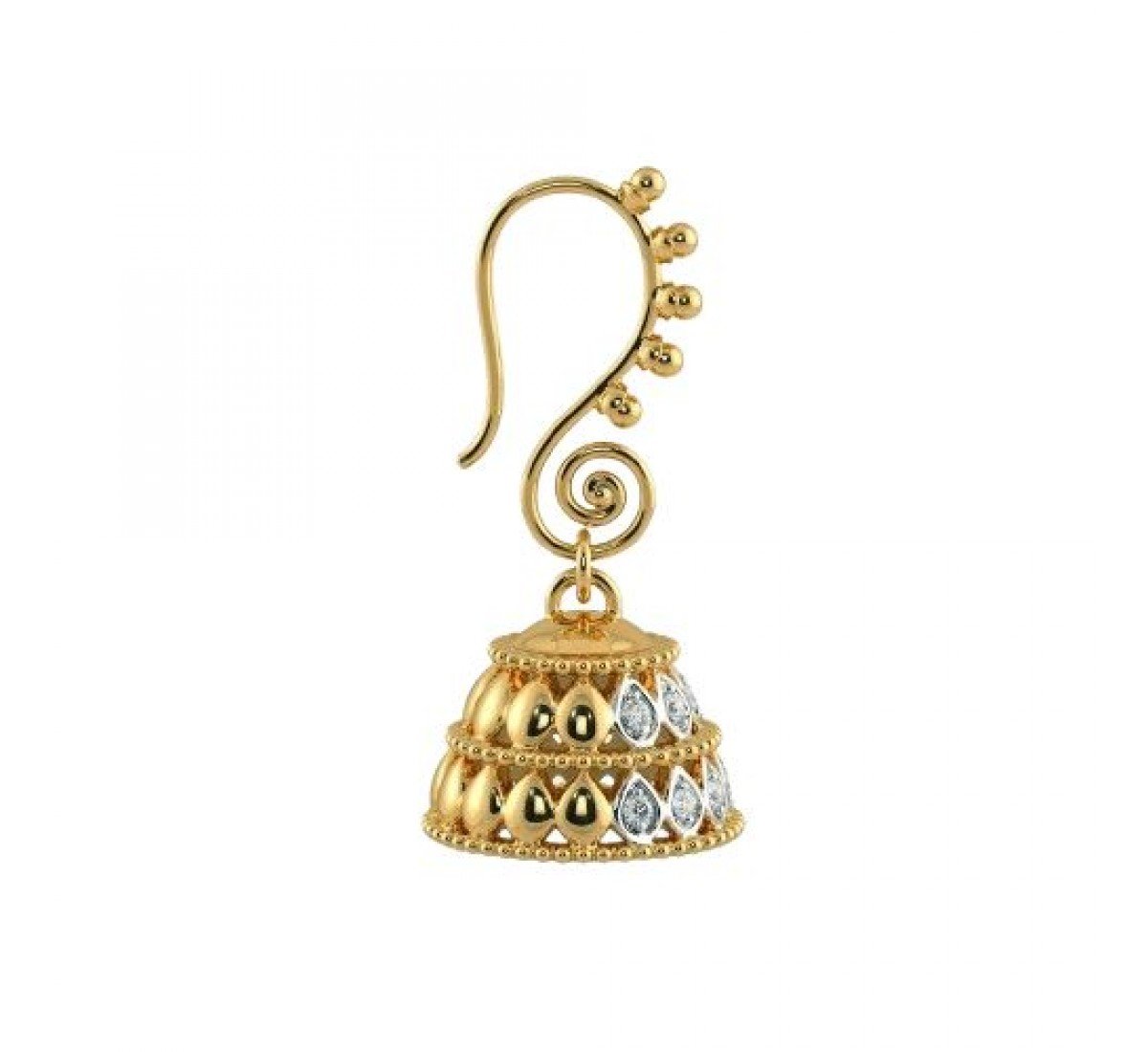 Lushlace Detachable Diamond Jhumkas